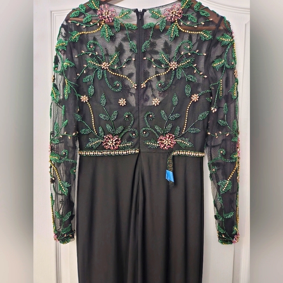 Mac Duggal 67870 Beaded Illusion High Neck Trumpet Gown SZ 6 NWOT - Picture 9 of 14